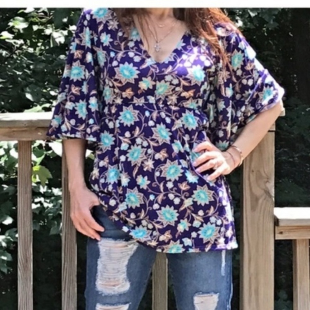 Bohemian floral tunic